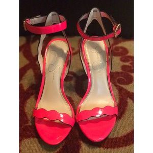 Jessica Simpson hot pink high heel